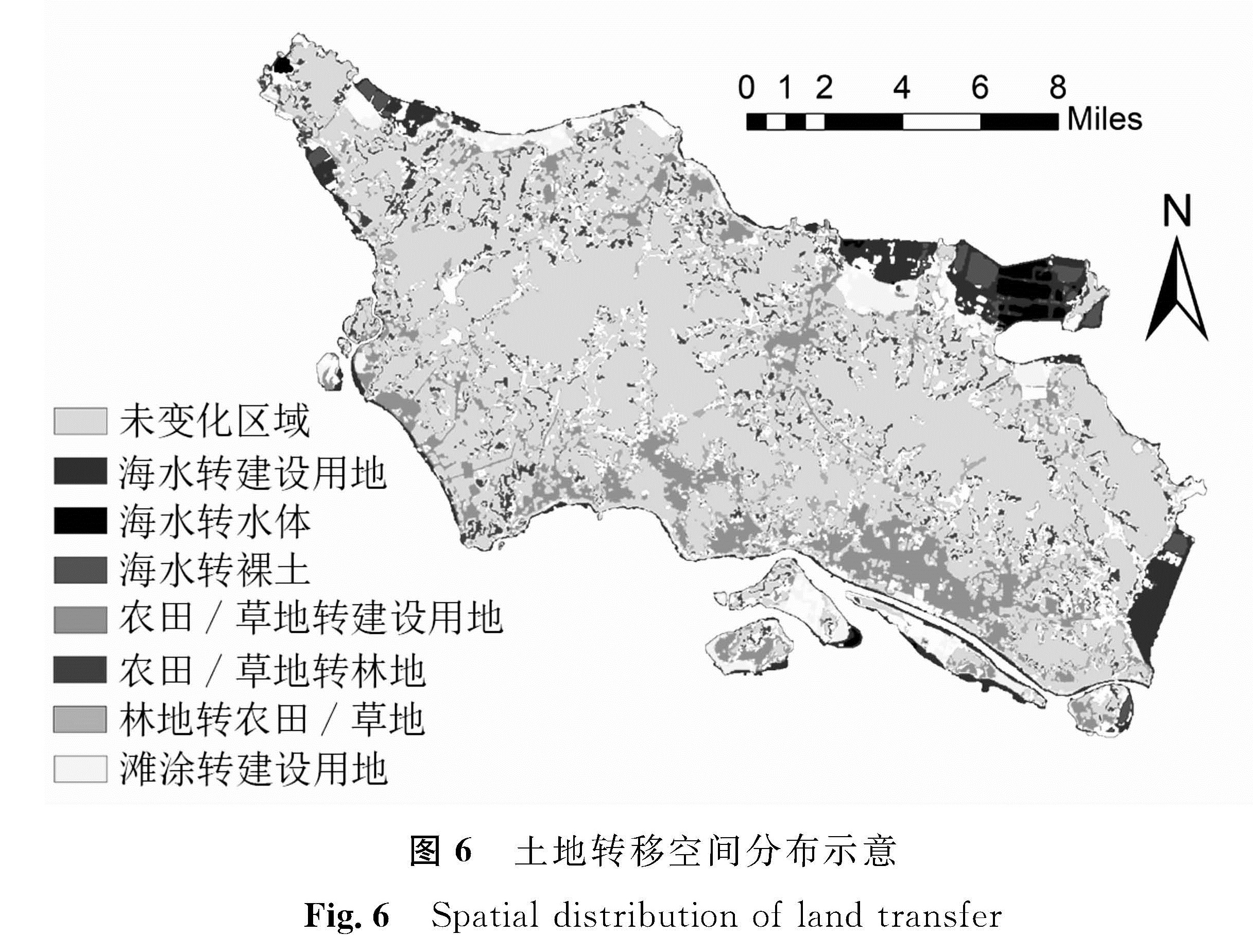 图6 土地转移空间分布示意<br/>Fig.6 Spatial distribution of land transfer