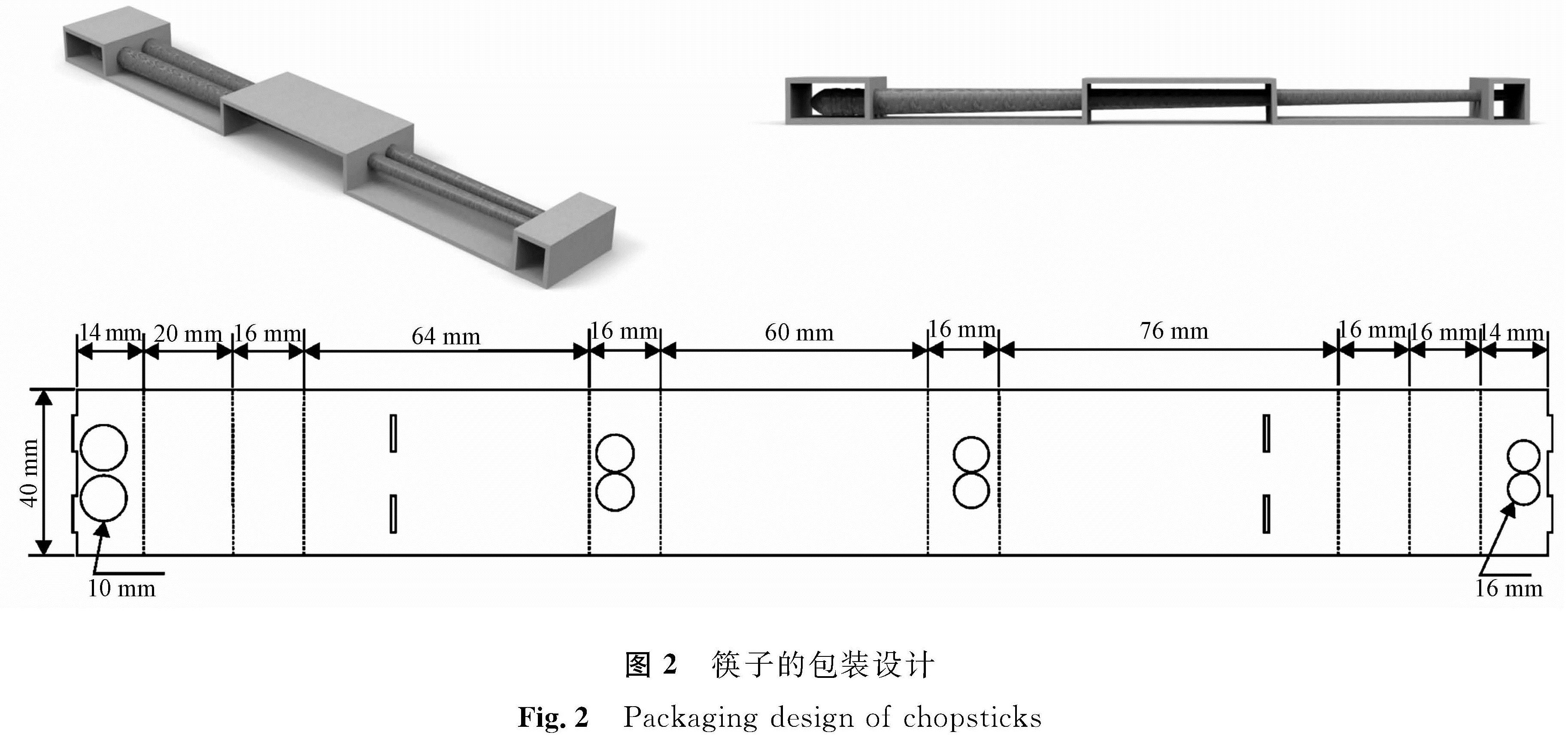 图2 筷子的包装设计<br/>Fig.2 Packaging design of chopsticks
