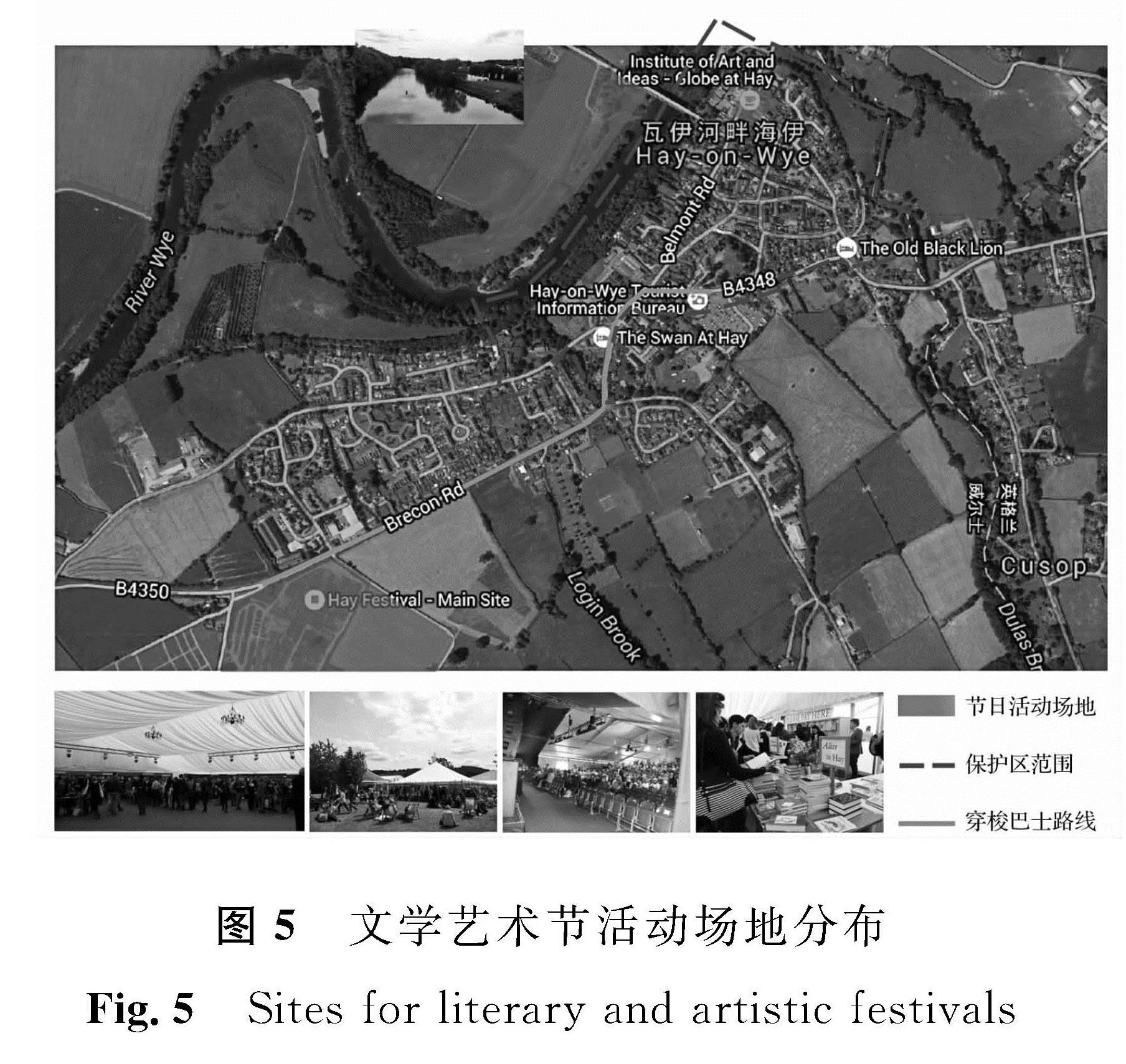 图5 文学艺术节活动场地分布<br/>Fig.5 Sites for literary and artistic festivals