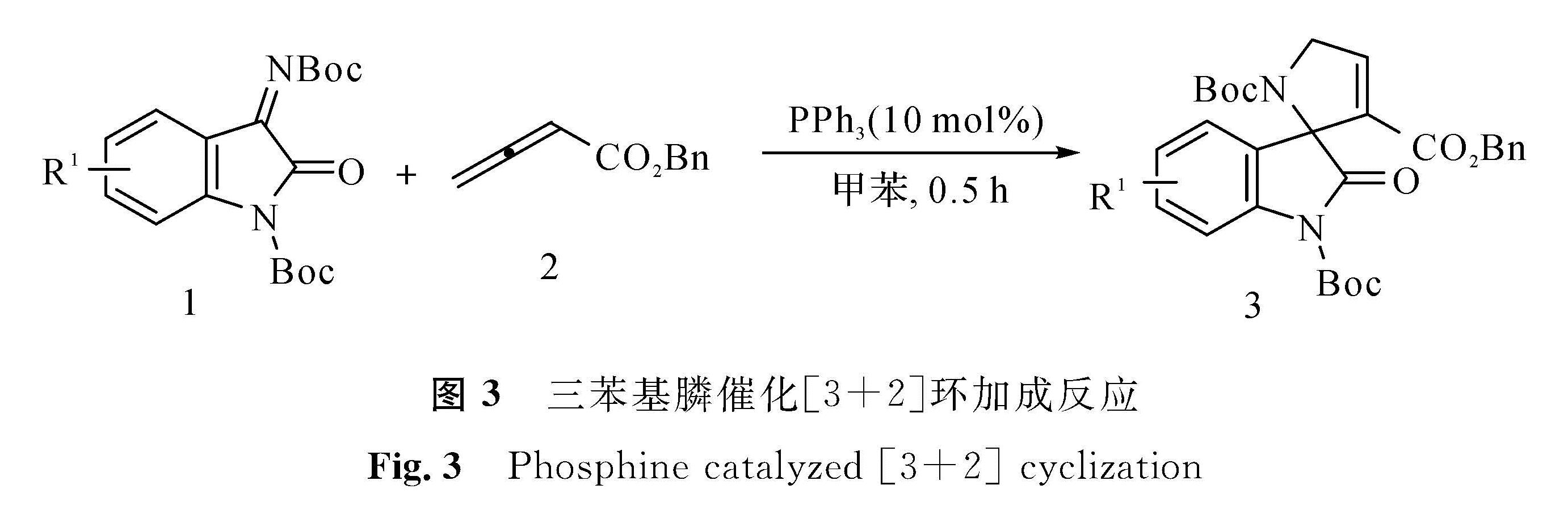 图3 三苯基膦催化[3+2]环加成反应<br/>Fig.3 Phosphine catalyzed [3+2] cyclization