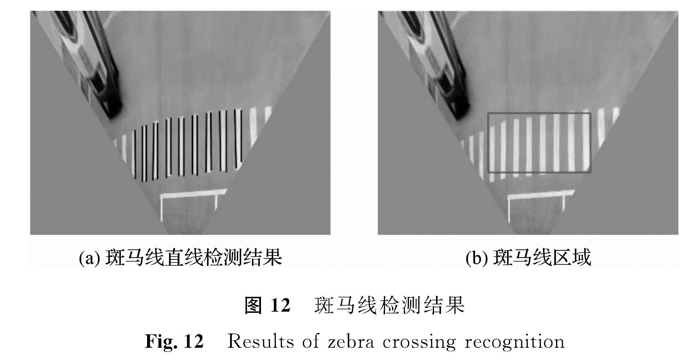 图 12 斑马线检测结果<br/>Fig.12 Results of zebra crossing recognition