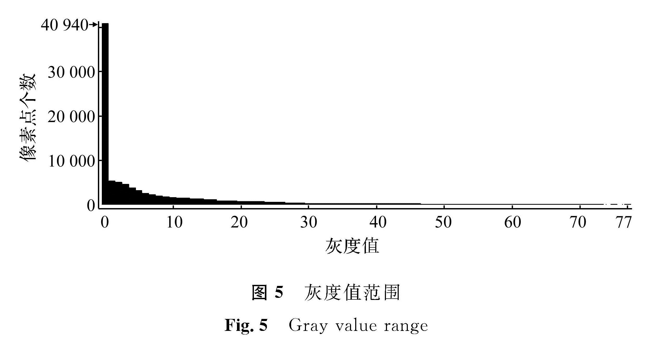 图5 灰度值范围<br/>Fig.5 Gray value range