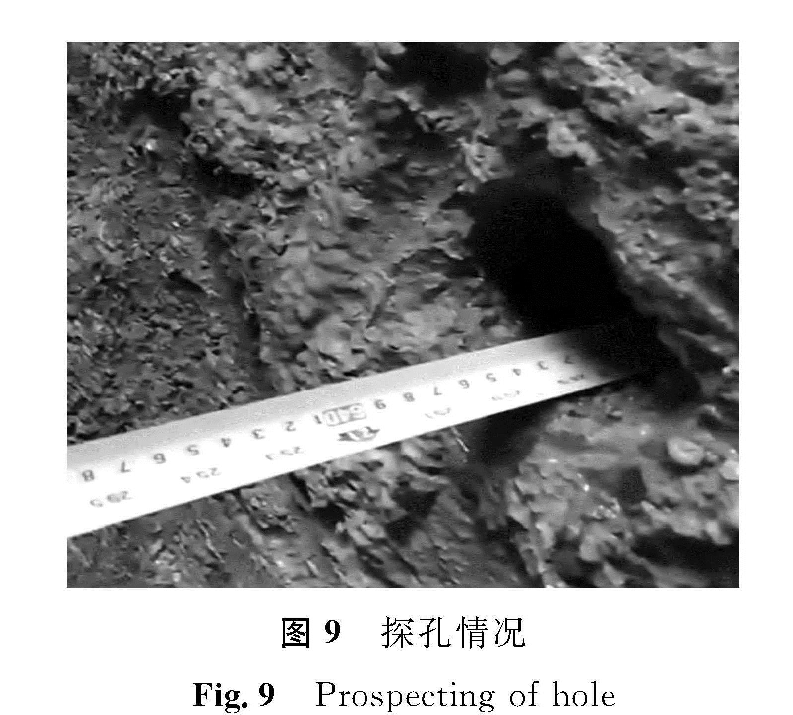 图9 探孔情况<br/>Fig.9 Prospecting of hole