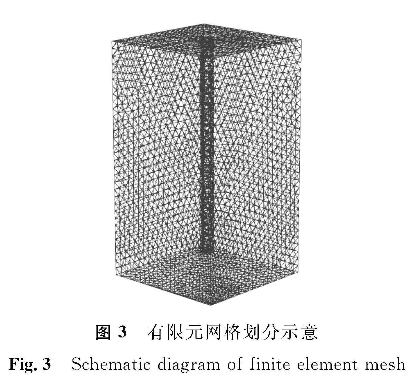 图3 有限元网格划分示意<br/>Fig.3 Schematic diagram of finite element mesh