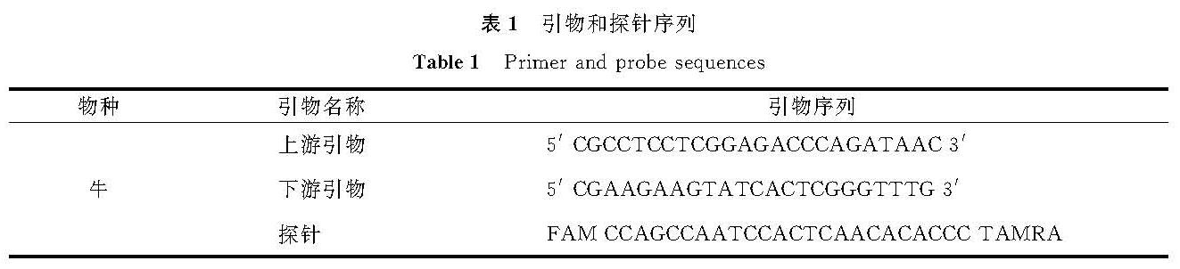 表1 引物和探针序列<br/>Table 1 Primer and probe sequences