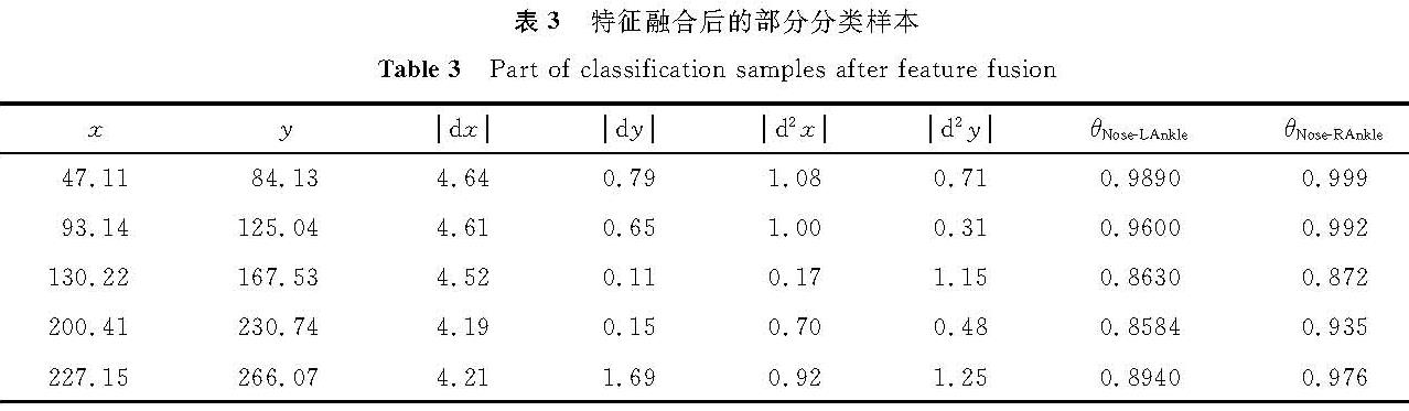 表3 特征融合后的部分分类样本<br/>Table 3 Part of classification samples after feature fusion