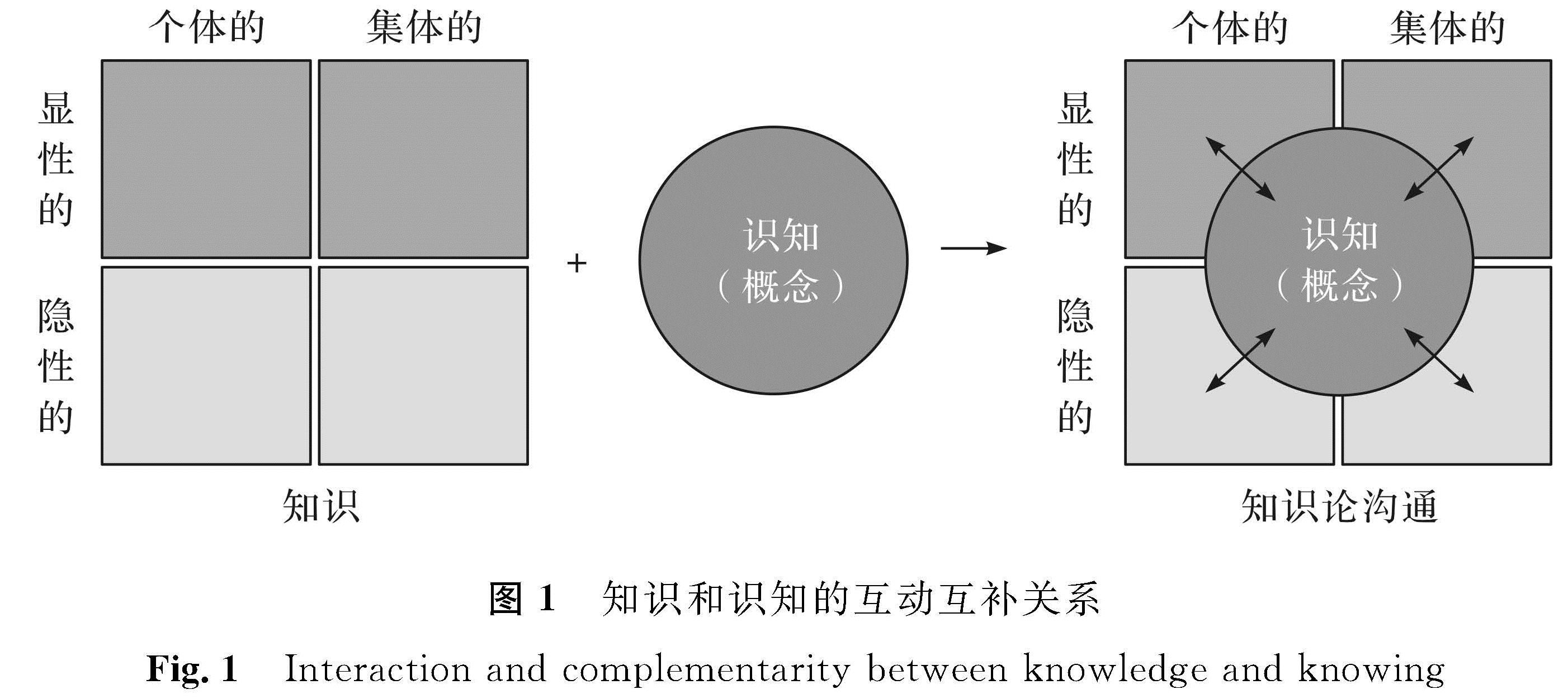 图1 知识和识知的互动互补关系<br/>Fig.1 Interaction and complementarity between knowledge and knowing