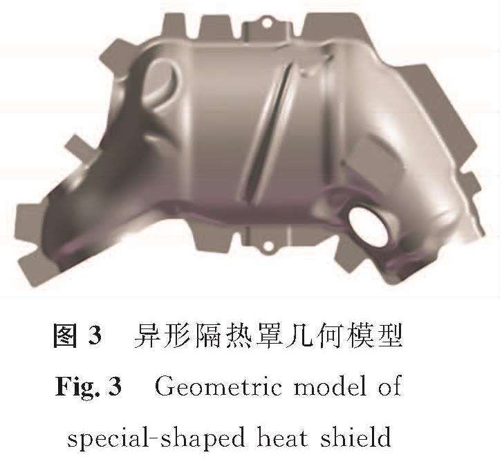 图3 异形隔热罩几何模型<br/>Fig.3 Geometric model of special-shaped heat shield